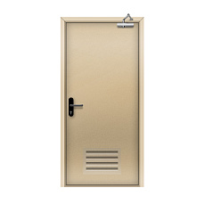 Огнеупорная дверь со скрытыми петлями EI 45 глухая однопольная с вентиляцией